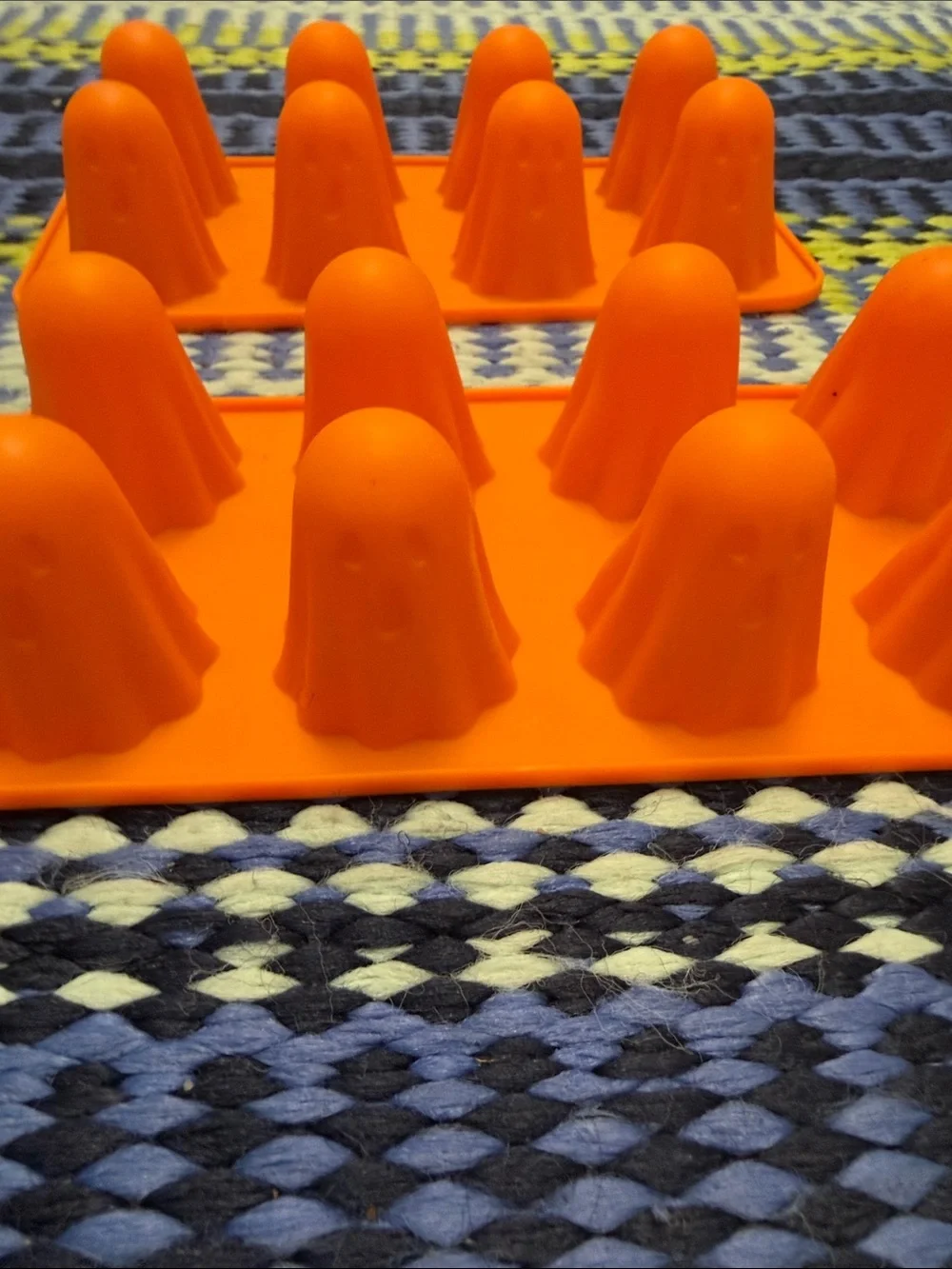 Orange Silicone Ghost Mold Tray for Baking and Freezing